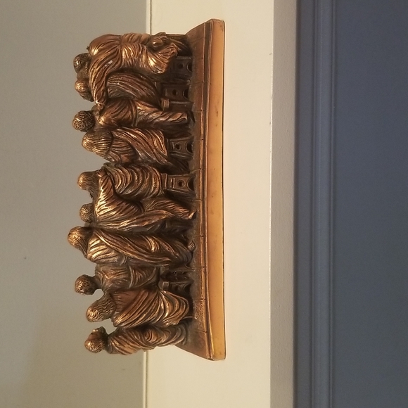 Last Supper Bronze/Copper Painted Decor - Picture 2 of 2